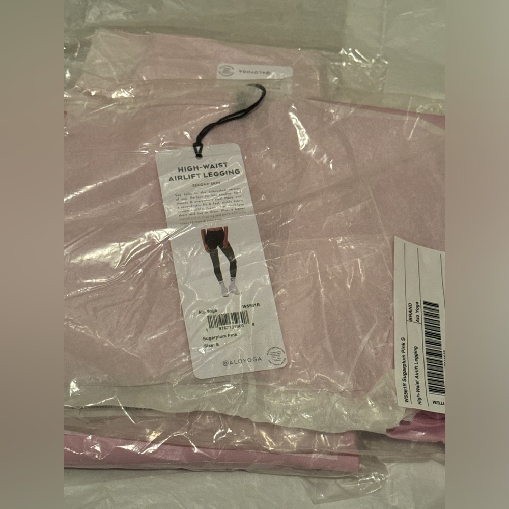 Alo Airlift High waist full length Leggings Sugarplum Pink S New - Picture 5 of 6